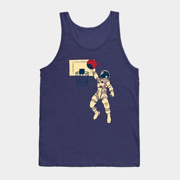 Astronaut Dunking Basketball Tank Top by DesignArchitect